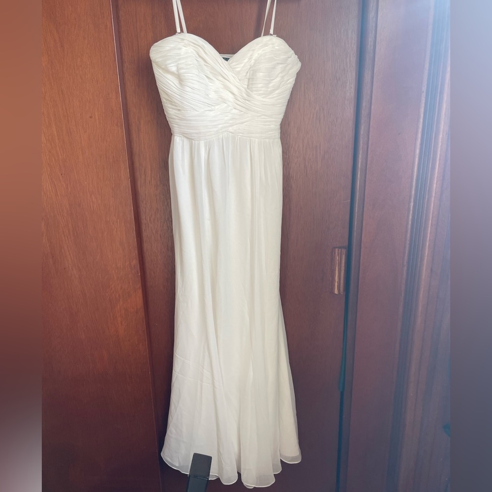 Ralph Lauren White Strapless Evening Gown